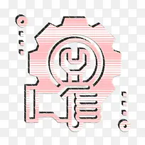 机器人工程图标 设置图标 维护图标