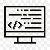 网页设计开发图标 编码图标 计算机编程