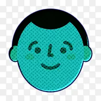 快乐人物图标 表情符号图标 男人图标