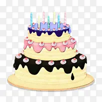 波普艺术 复古 生日蛋糕