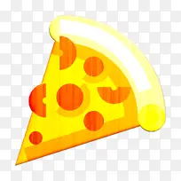 披萨图标 黄色 符号