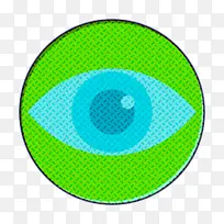 医学元素图标 眼睛图标 绿色