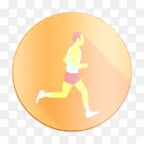 跑步图标 运动图标 健康和健身图标