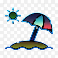 太阳伞图标 夏天图标 海滩图标