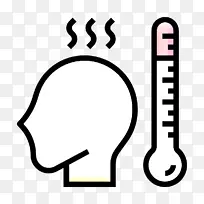 发烧图标 医学图标 发烧