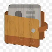 钱包图标 电子商务图标 木材染色