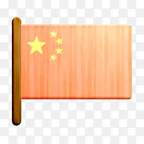 国际旗帜图标 中国图标 线