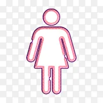 性别标识图标 女孩图标 女性图标