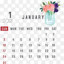 一月 一月日历 日历系统