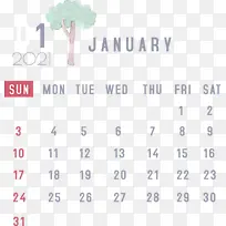 一月 一月日历 日历系统