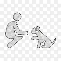 狗狗图标 仪表 线条艺术