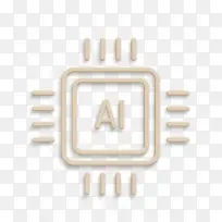 芯片图标 人工智能图标 集成电路
