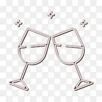 葡萄酒图标 婚礼图标 葡萄酒