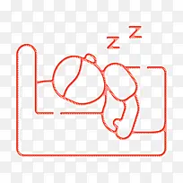 睡眠图标 爱好和空闲时间图标 健康