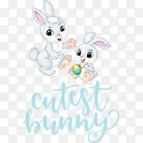 最可爱的兔子 复活节快乐 复活节