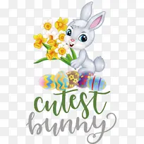 最可爱的兔子 复活节快乐 复活节
