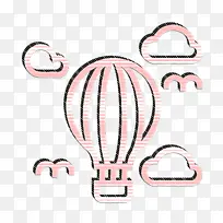 热气球图标 行程图标 米