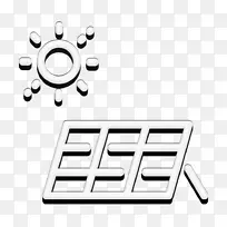 太阳能图标 太阳能板图标 标识