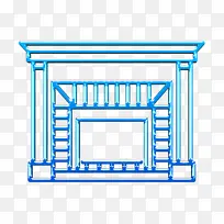壁炉图标 建筑图标 古典家具图标