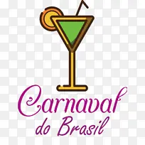 巴西狂欢节 标志 鸡尾酒杯