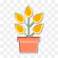 家庭编辑图标 植物图标 卡通