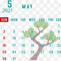 五月日历 图表 米
