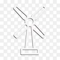 建筑图标 工厂图标 风电能源图标