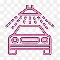 洗车图标 汽车图标 汽车服务图标