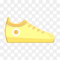 鞋子图标 运动图标 黄色