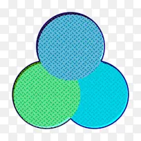 交叉点图标 联合图标 绿色