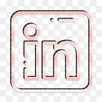 社交媒体图标 平面图 电脑字体