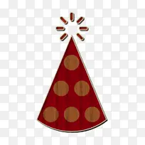 帽子图标 生日派对图标 圣诞树