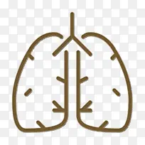 肺部图标 医学图标 肺癌