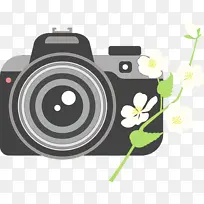 照相机 花卉 水彩