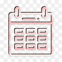 日历图标 创业图标 线条