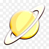 土星图标 黄色