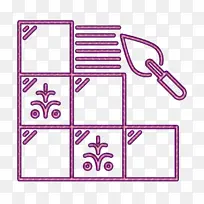 瓷砖图标 建筑图标 紫色