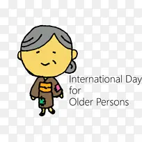 国际老年人日 微笑 标志