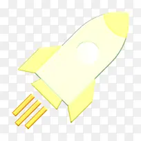 火箭飞船图标 火箭图标 黄色