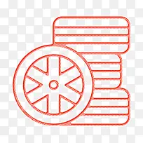 车轮图标 轮胎图标 汽车维修图标
