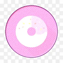 甜甜圈图标 圆形颜色食物图标 圆形