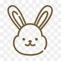 复活节兔子图标 复活节图标 兔子图标
