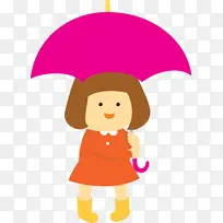 雨天 雨伞 女孩