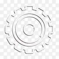 齿轮图标 工业流程图标 徽标