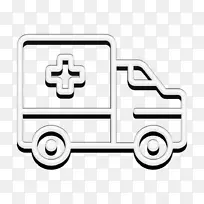 救护车图标 交通图标 小型车