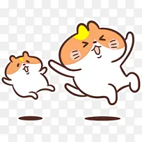 猫卡通 可爱的猫 水彩