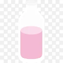 牛奶 瓶子 水彩