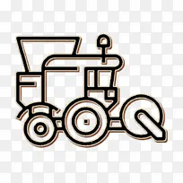 农场图标 拖拉机图标 徽标