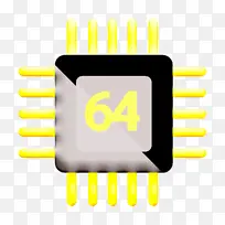 电子图标 电子元件 黄色