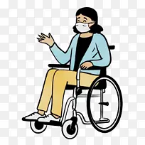 女人 轮椅 医用口罩